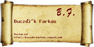 Buczák Farkas névjegykártya